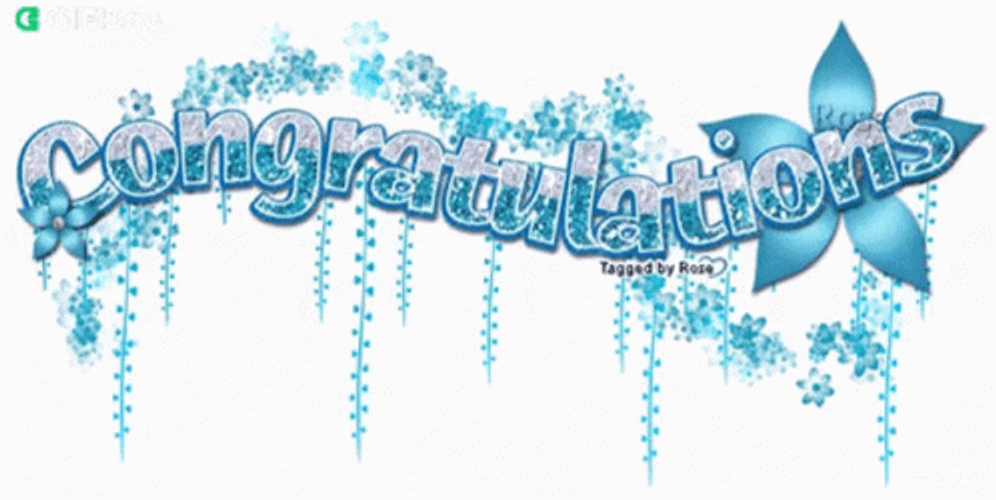 Bold Congratulations Animated Typography GIF