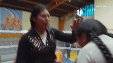 Bolivia Female Wrestler GIF