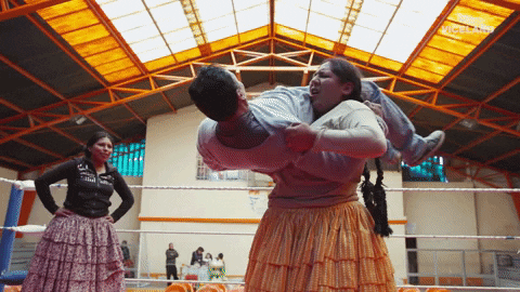 Bolivia Female Wrestles GIF