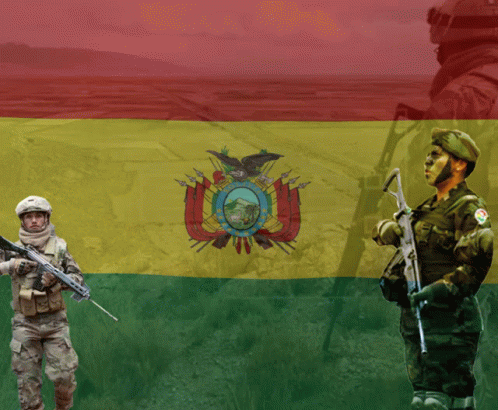 Bolivia Flag And Military GIF