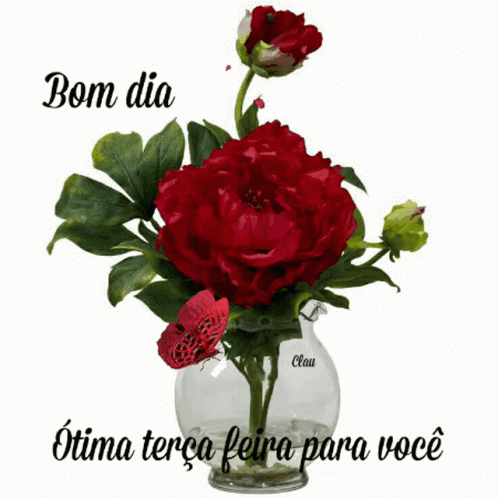 Bom Dia Flower Vase GIF