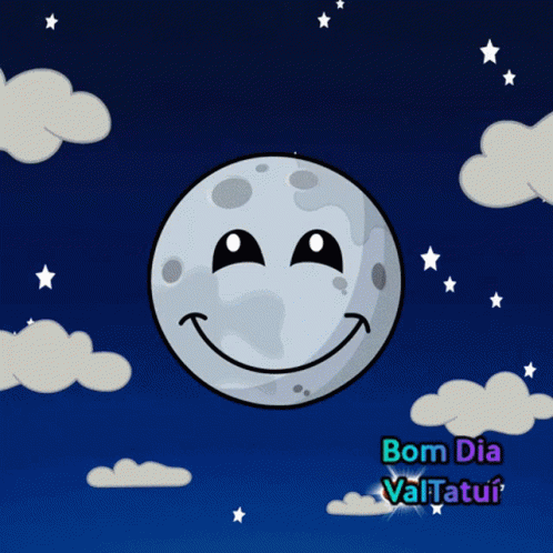 Bom Dia Sun Moon Smile GIF