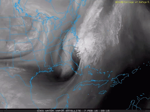 Bomb Cyclone Starting To Form Satellite View GIF