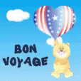 Bon Voyage Bear Hanging GIF