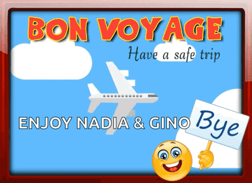 Bon Voyage Have A Safe Trip Moving Art GIF