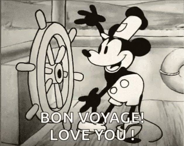 Bon Voyage Love You Mickey Mouse GIF