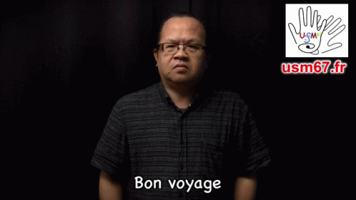 Bon Voyage Man Doing Sign Language GIF
