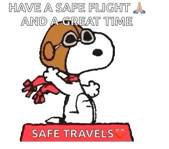 Bon Voyage Safe Travels Snoopy GIF