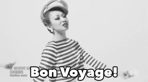 Bon Voyage Vintage Lady Sailor GIF