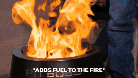 Bonfire Adds Fuel To It GIF