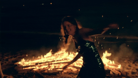 Bonfire Enjoying The Fire Dancing GIF