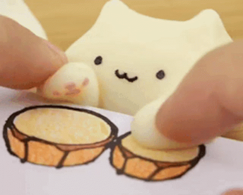 Stuffed Bongo Cat Tapping Bongo Drawing GIF