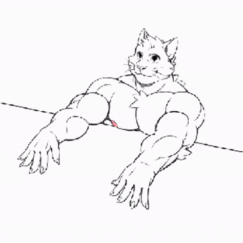 Buffed Bongo Cat Tapping GIF