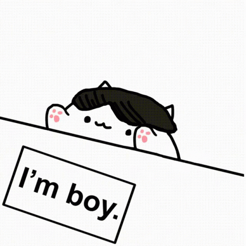 Bongo Cat Funny Hair Im Boy GIF