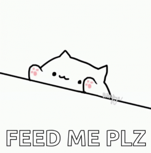 Bongo Cat Feed Me GIF