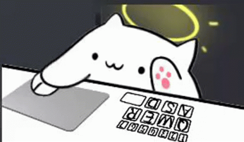 Bongo Cat Moving Computer Mouse GIF