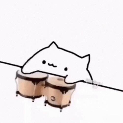 Bongo Cat Playing Bongos GIF