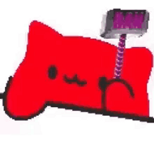 Bongo Cat Red Banned Hammer GIF