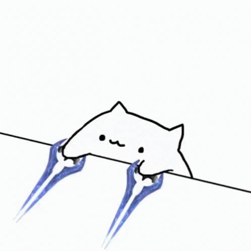 Bongo Cat Sharp Razor Claws Tapping GIF
