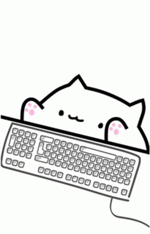 Bongo Cat Typing GIF