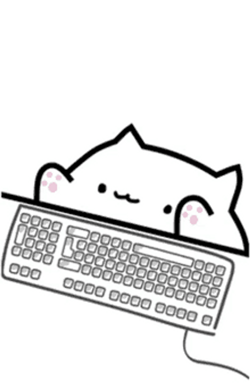 Bongo Typing Cat On Keyboard GIF
