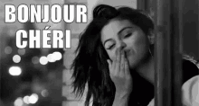 Bonjour Selena Gomez Blowing Kisses GIF