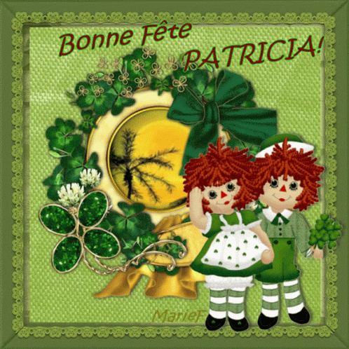 Bonne Fete Patricia Greeting Card