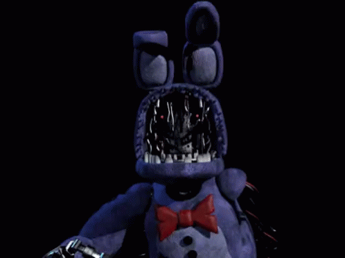 Bonnie From Five Nights At Freddy's With Glowing Eyes GIF