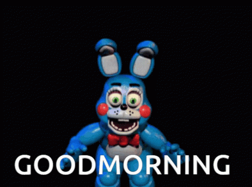 Bonnie From Five Nights At Freddy 'S With The Words Good Morning Below Him GIF