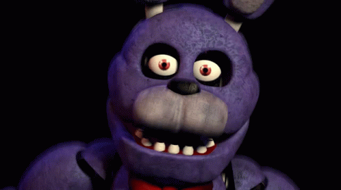 Bonnie Jumpscare Jawing Zoomed In GIF
