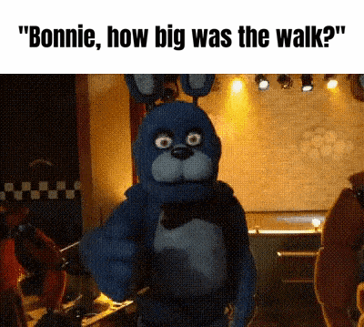 Bonnie The Bunny From Five Nights At Freddy 'S Is Giving A Thumbs Up In A Dark Room . GIF