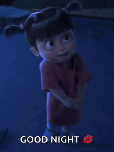 Boo from Monsters Inc Good Night Kiss