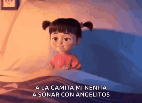 Boo in Bed a la camita mi nenita a sonar con angelitos
