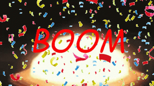 Boom Confetti Cannon GIF