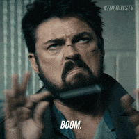 Boom Reaction Billy Butcher GIF