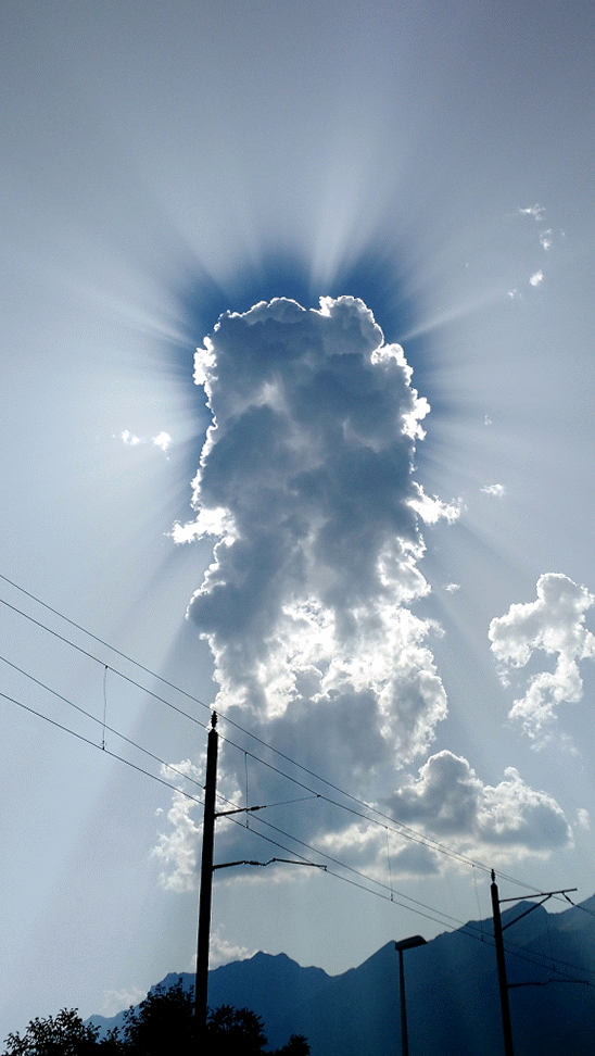 Booming Light From Cloud Structure GIF