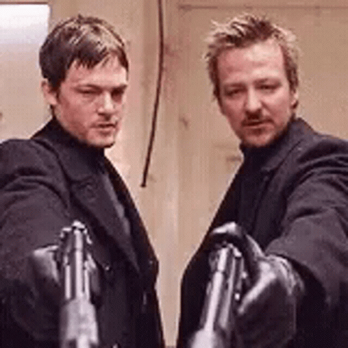 Boondock Saints Macmanus Twins Pulling Trigger GIF