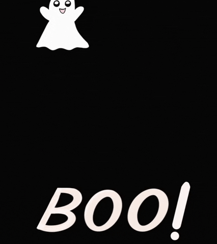 Black Cute Ghost Booo GIF