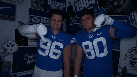 Two Guy Byu Cougars Football Booo Thumbs GIF
