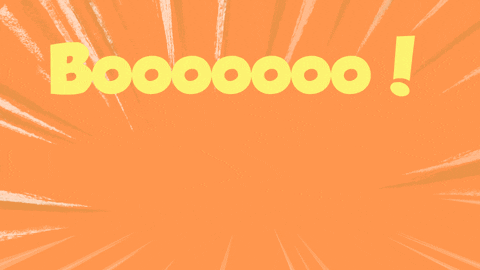 Throwing Tomatoes Booo Typography GIF