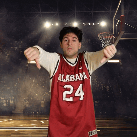 Bama Basketball Booo With Thumbs Down GIF