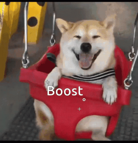 Boost Swinging Shiba Inu GIF
