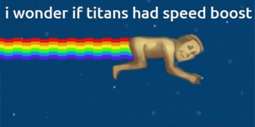 I Wonder If Titans Had Speed Boost Rainbow GIF