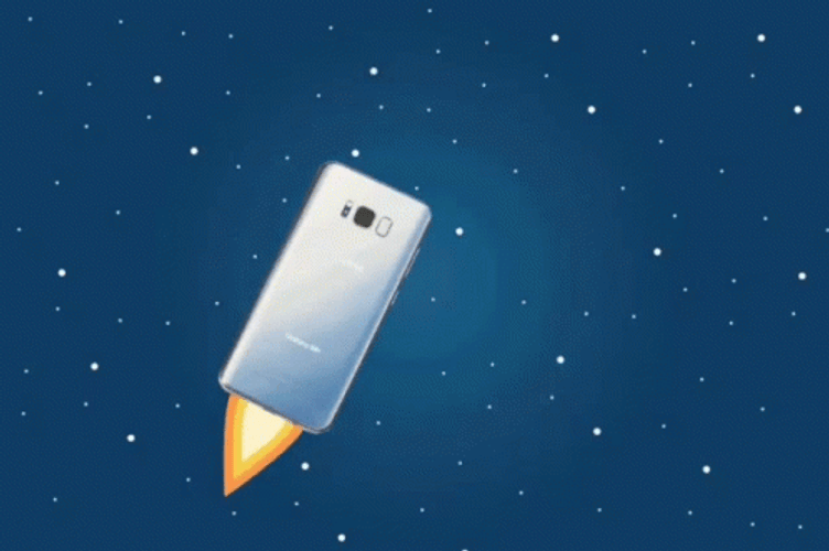 Boost Phone Rocket Ship GIF