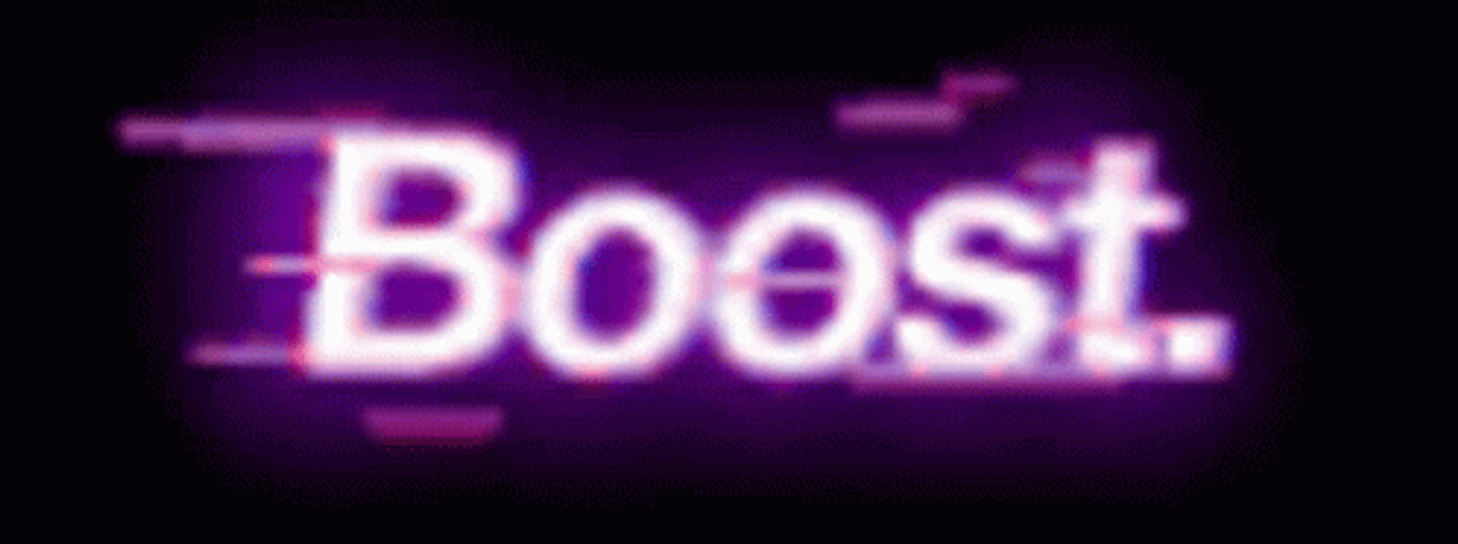 Boost Purple Text Animation GIF