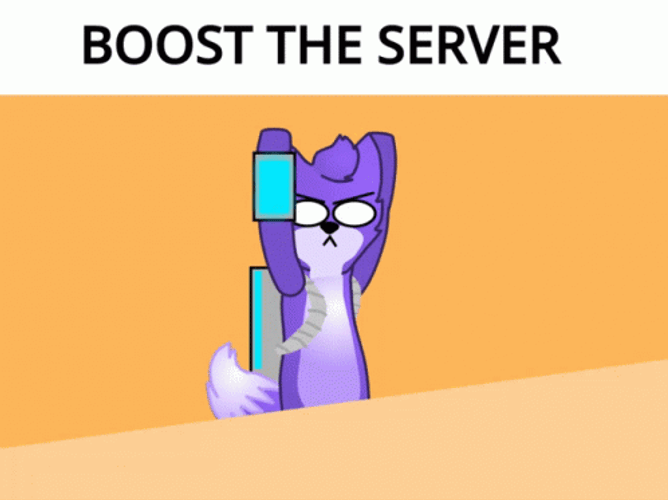 Boost The Server Purple Cat GIF