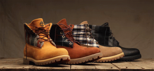 Boots With Different Designs And Colors GIF