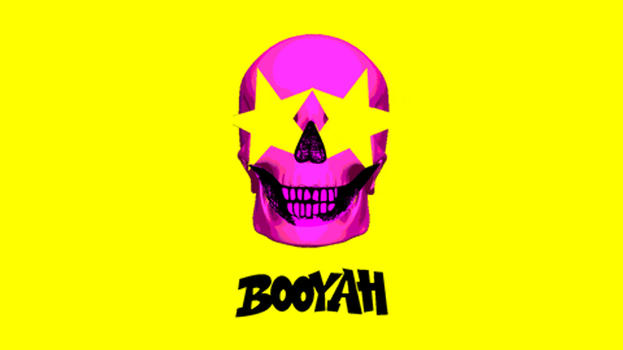 Booyah Turn Around Skull GIF