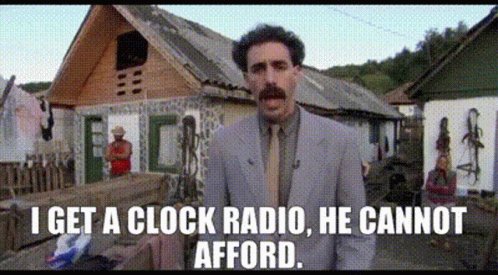Borat Get A Clock GIF