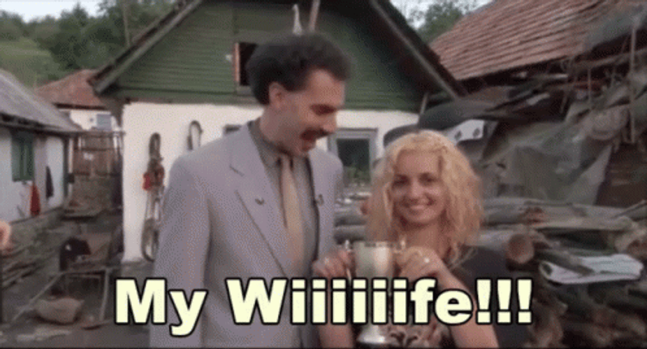 Borat Introduce Blonde Wife My Wife GIF